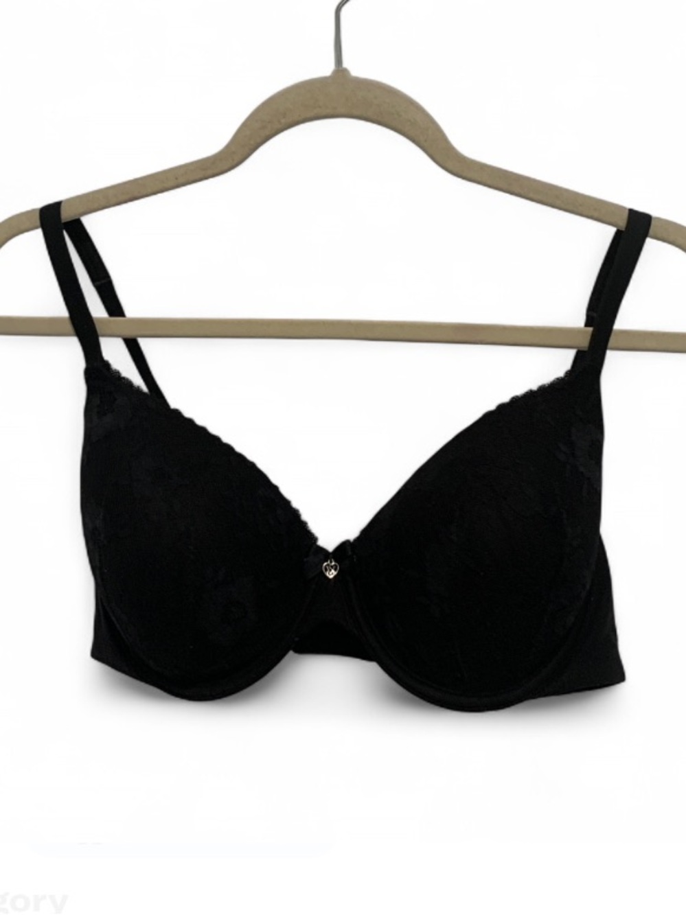 Victoria’s Secret Lined Perfect Coverage Black Lace Bra